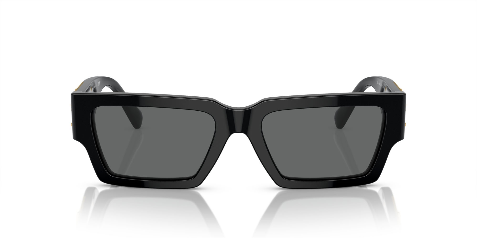 Occhiali da sole Versace VE 4459 (GB1/87) colore nero forma rettangolare lenti grigio scuro