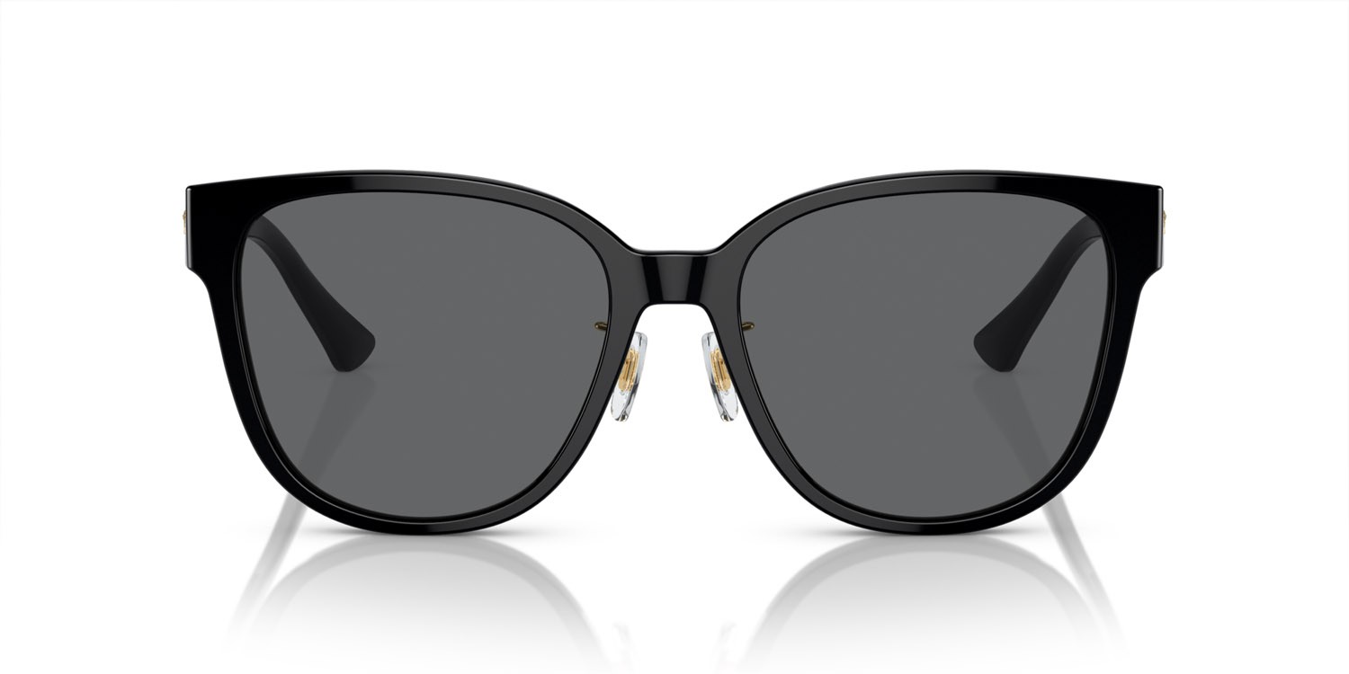Occhiali da sole Versace VE 4460D (GB1/87) colore nero forma quadrato lenti grigio scuro