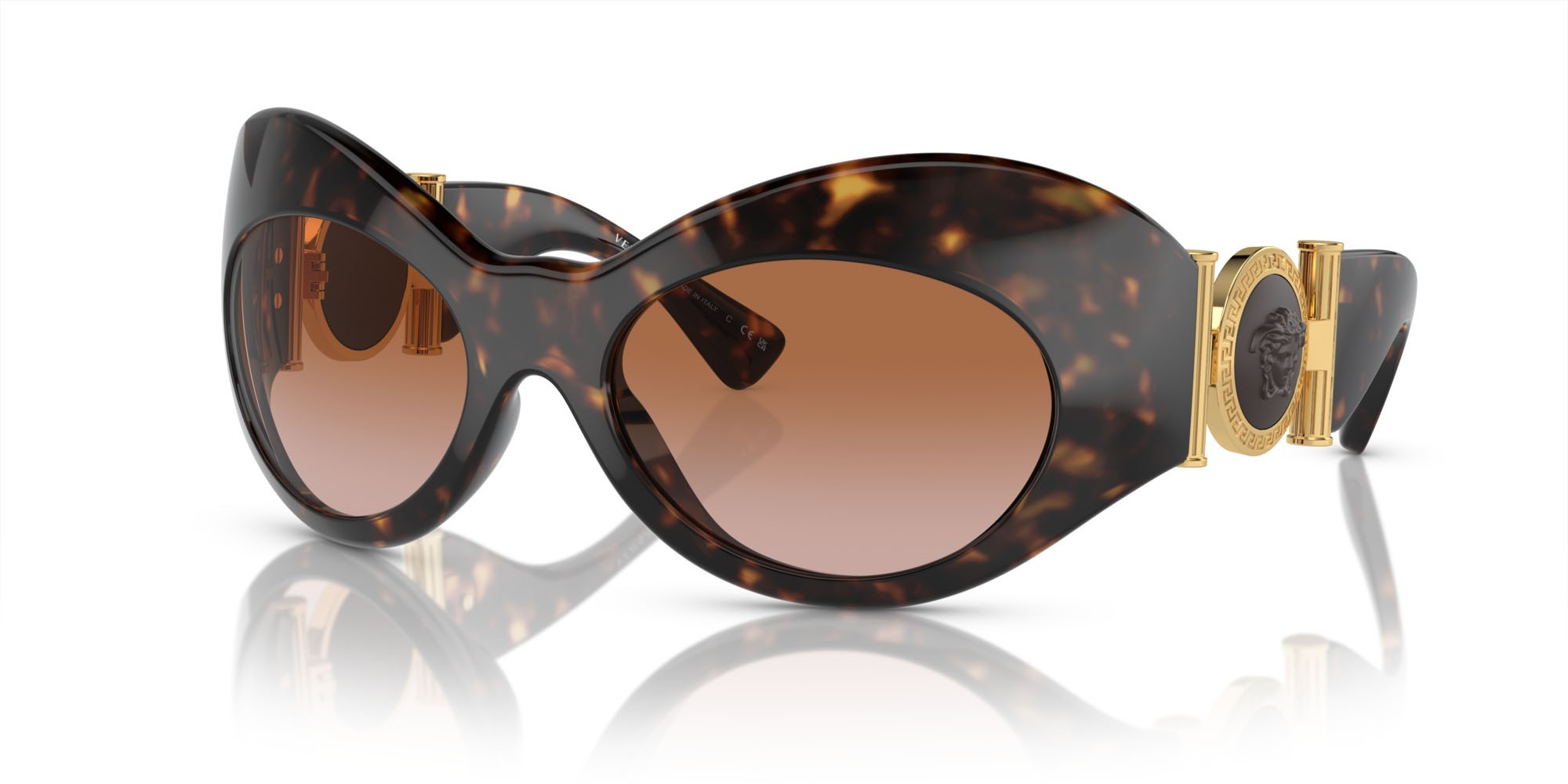 Sonnenbrillen Versace VE 4462 (108/13) farbe havana form unregelmäßig gläser marrone sfumato