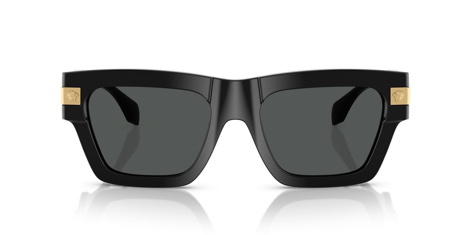 Sunglasses Versace VE 4464 (GB1/87) color nero shape rectangle lenses grigio scuro