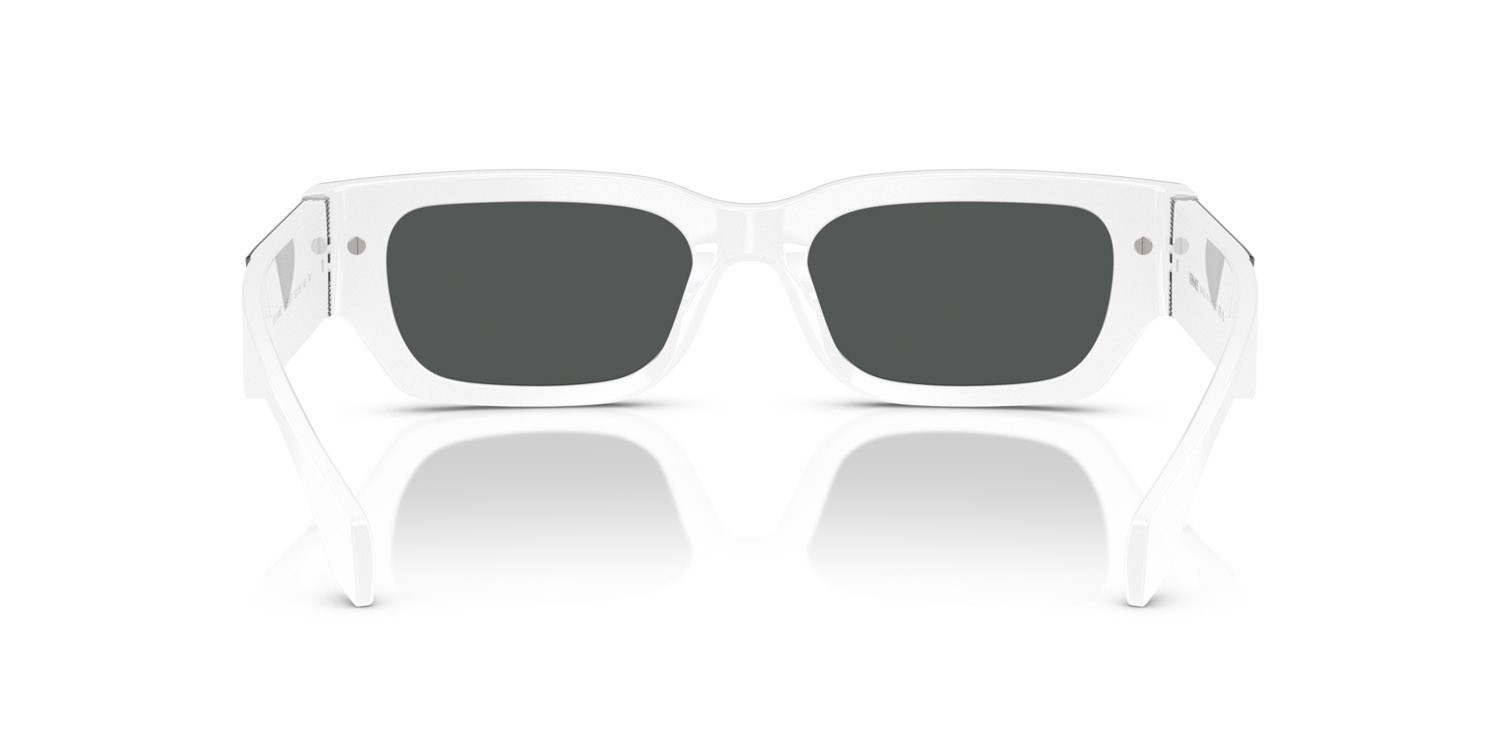 Occhiali da sole Versace VE 4465 (545987) colore top nero/bianco forma rettangolare lenti grigio scuro