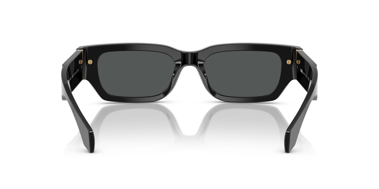 Occhiali da sole Versace VE 4465 (GB1/87) colore nero forma rettangolare lenti grigio scuro