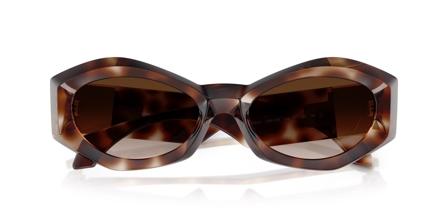 Occhiali da sole Versace VE 4466U (54613B) colore havana forma irregolare lenti marrone sfumato