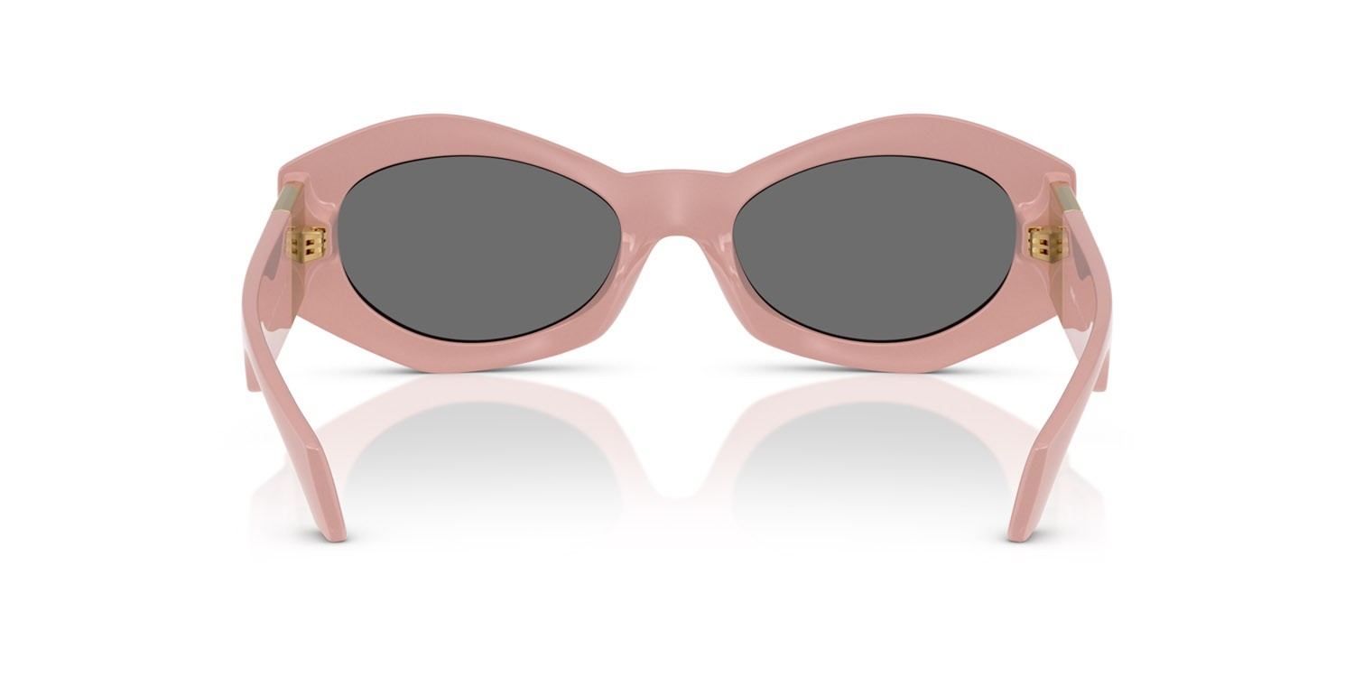 Occhiali da sole Versace VE 4466U (546387) colore rosa forma irregolare lenti grigio