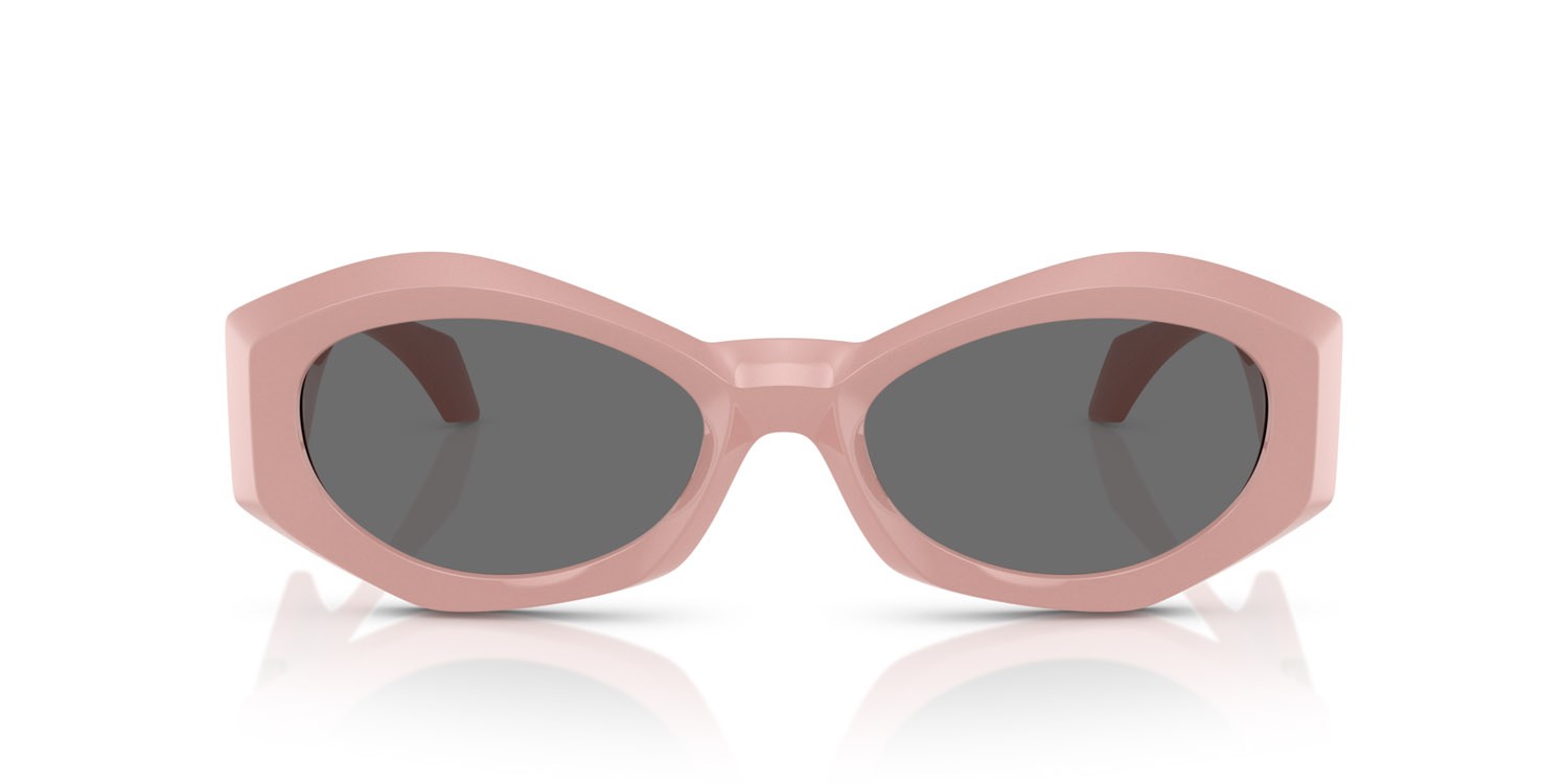 Occhiali da sole Versace VE 4466U (546387) colore rosa forma irregolare lenti grigio