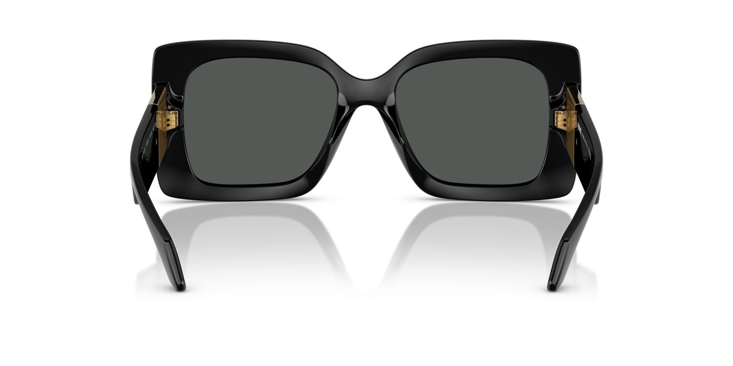 Occhiali da sole Versace VE 4467U (GB1/87) colore nero forma irregolare lenti grigio scuro