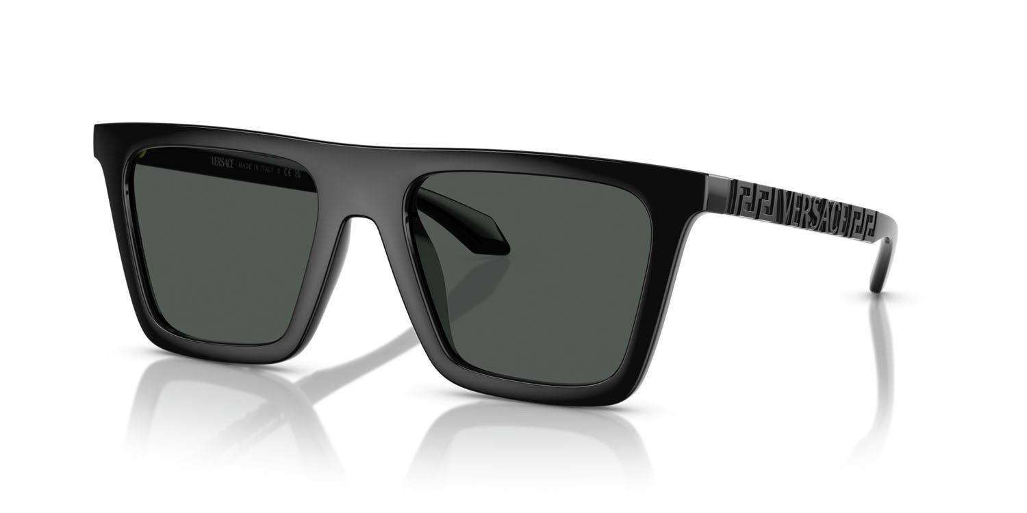 Sonnenbrillen Versace VE 4468U (GB1/87) farbe nero form rechteckig gläser grigio scuro