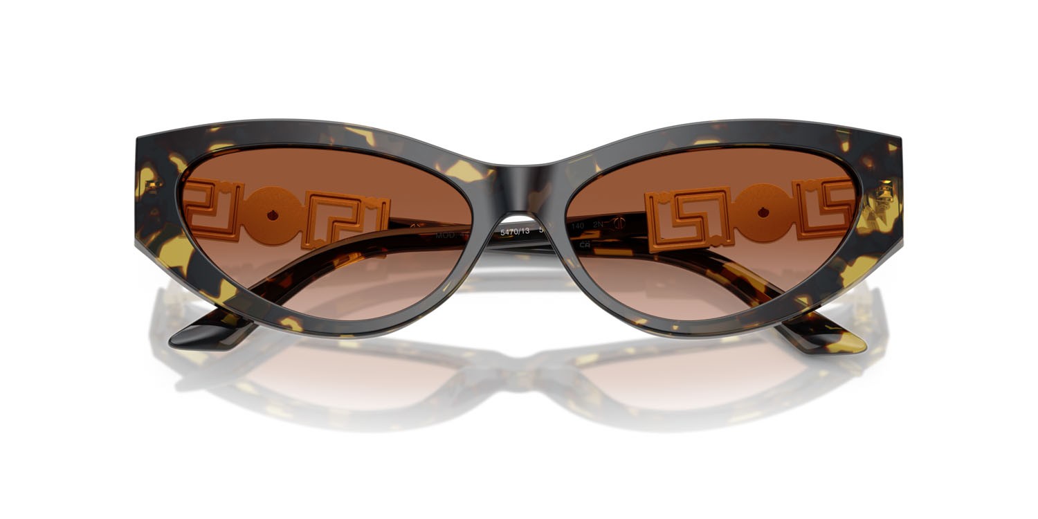 Sunglasses Versace VE 4470B (547013) color havana shape cat eye lenses marrone sfumato