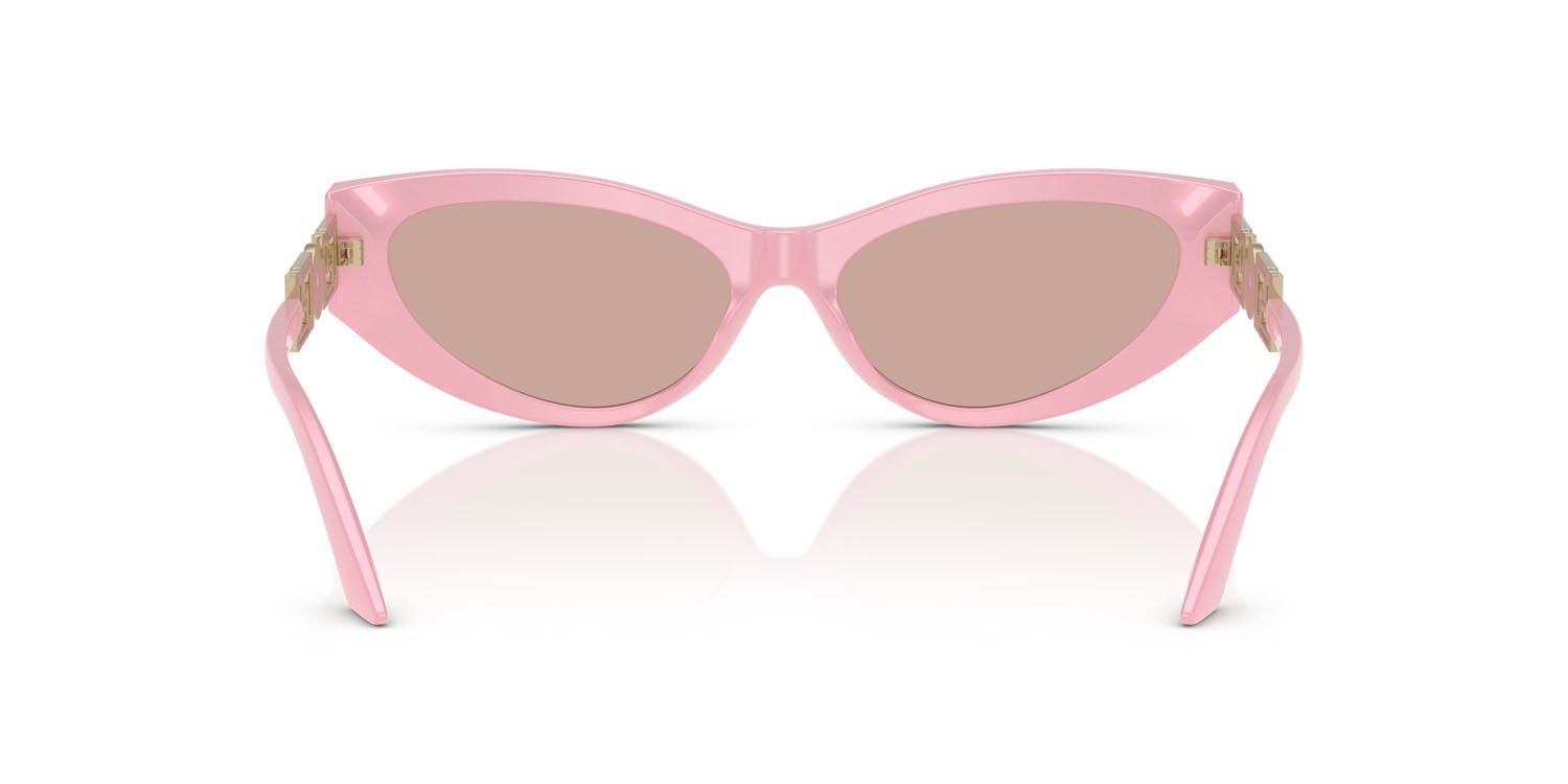 Sunglasses Versace VE 4470B (5473/5) color perla pastel pink shape cat eye lenses light pink mirror silver