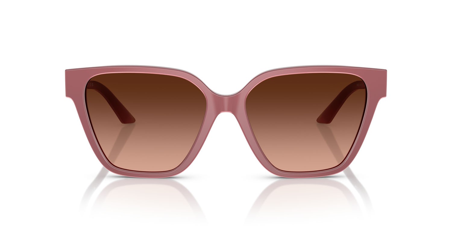 Occhiali da sole Versace VE 4471B (54755M) colore perla dark ruby forma farfalla lenti rosa sfumato grigio