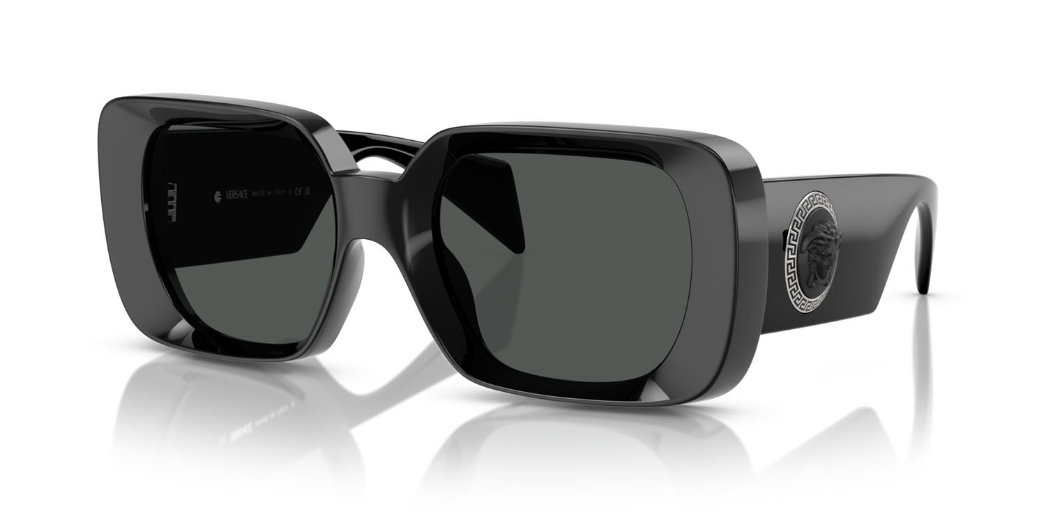 Sunglasses Versace VE 4473U (GB1/87) color nero shape square lenses grigio scuro