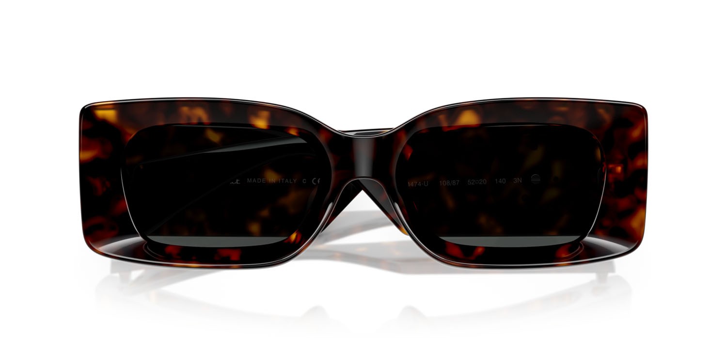 Sonnenbrillen Versace VE 4474U (108/87) farbe havana form rechteckig gläser grigio scuro