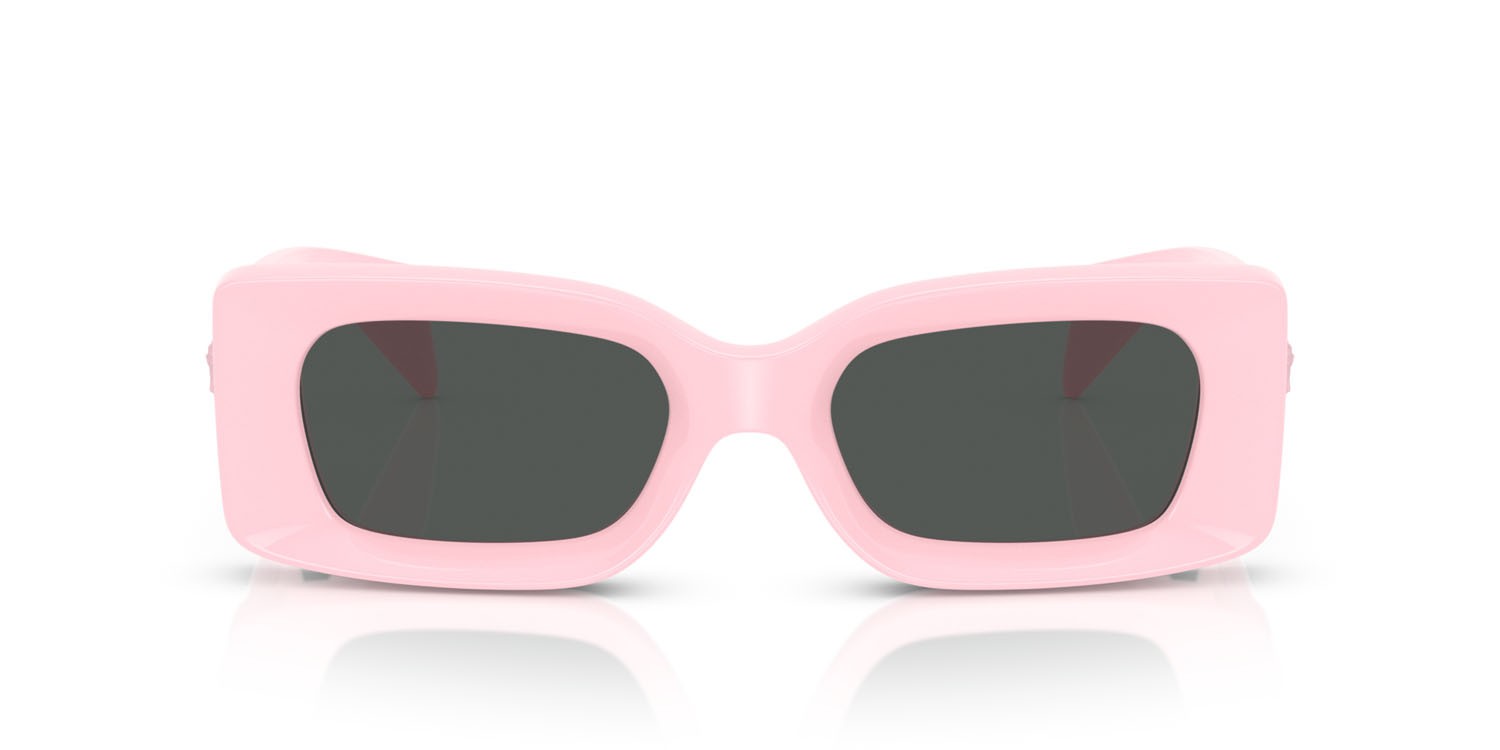 Occhiali da sole Versace VE 4474U (548587) colore rosa forma rettangolare lenti grigio scuro