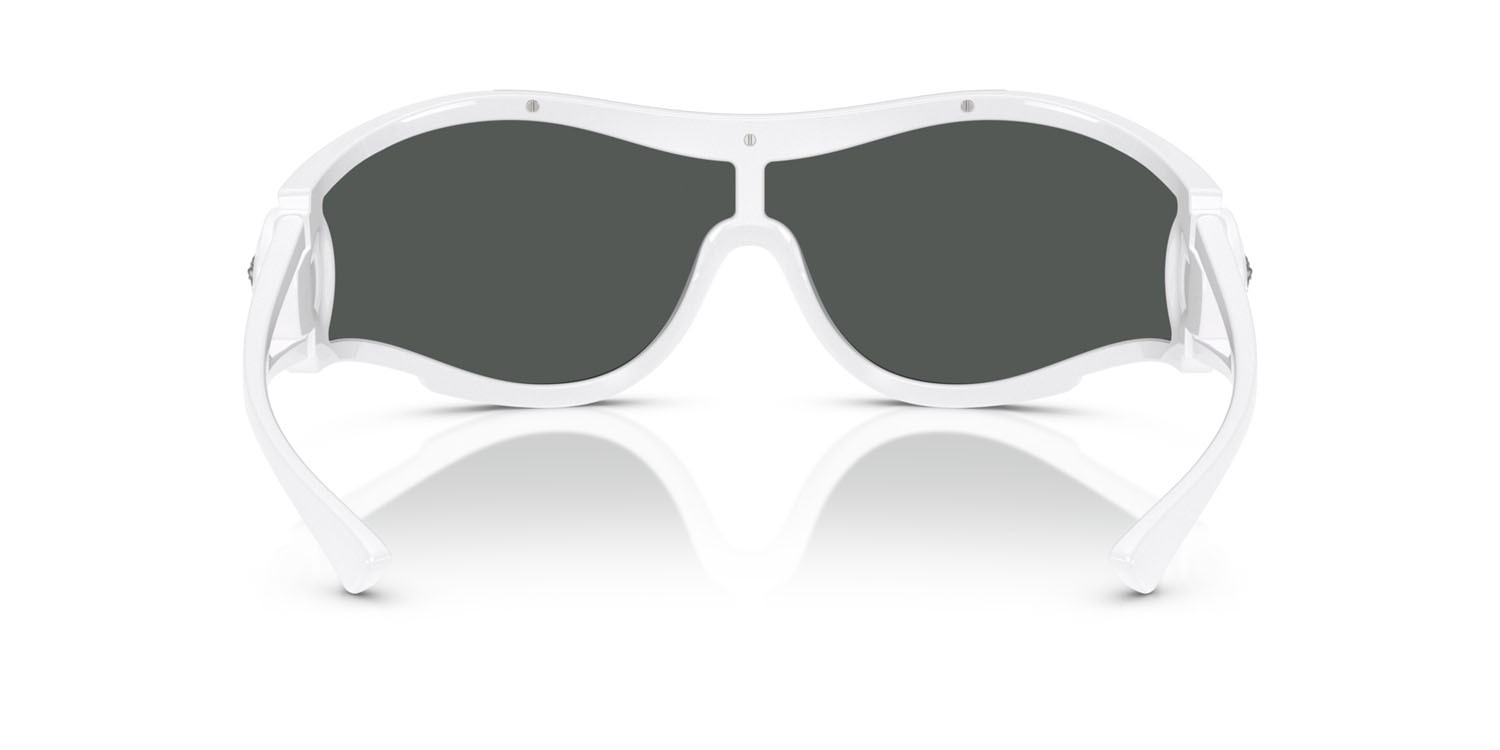 Occhiali da sole Versace VE 4475 (314/87) colore bianco forma irregolare lenti grigio scuro
