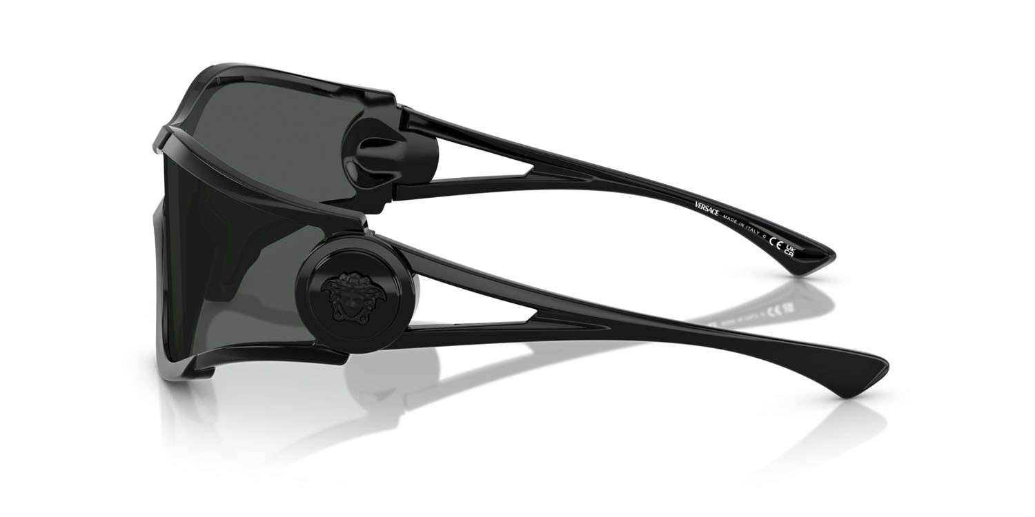 Occhiali da sole Versace VE 4475 (536087) colore nero forma irregolare lenti grigio scuro