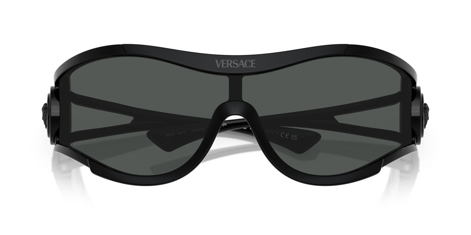 Occhiali da sole Versace VE 4475 (536087) colore nero forma irregolare lenti grigio scuro
