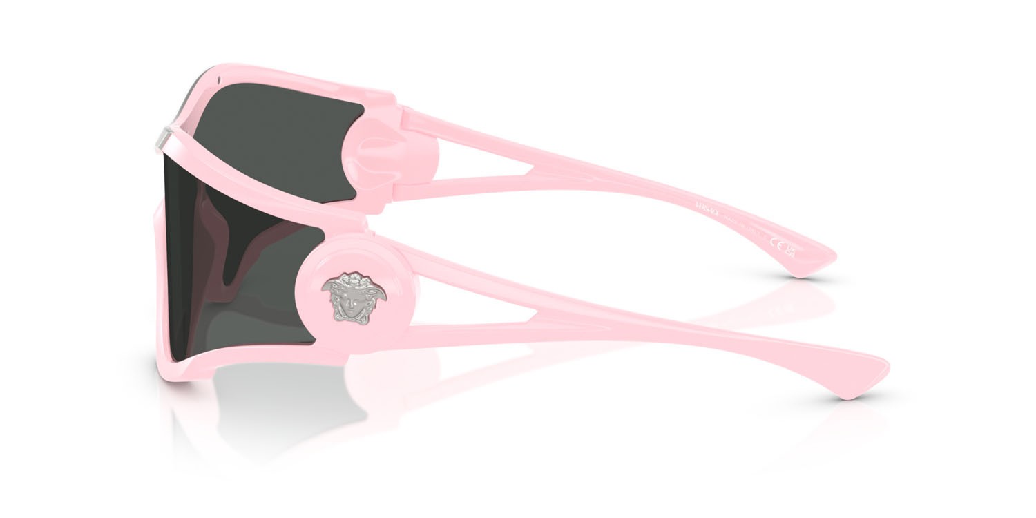 Occhiali da sole Versace VE 4475 (548587) colore rosa forma irregolare lenti grigio scuro