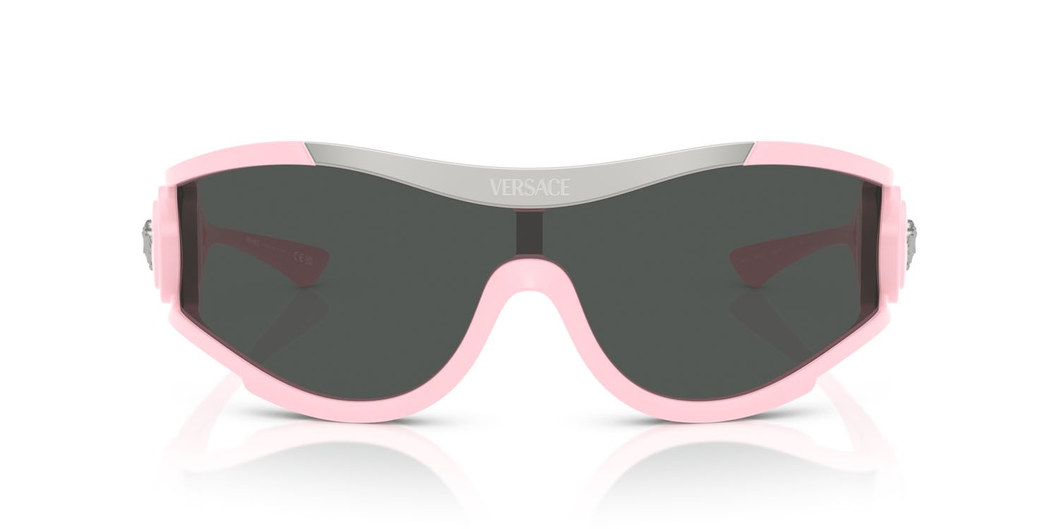 Occhiali da sole Versace VE 4475 (548587) colore rosa forma irregolare lenti grigio scuro