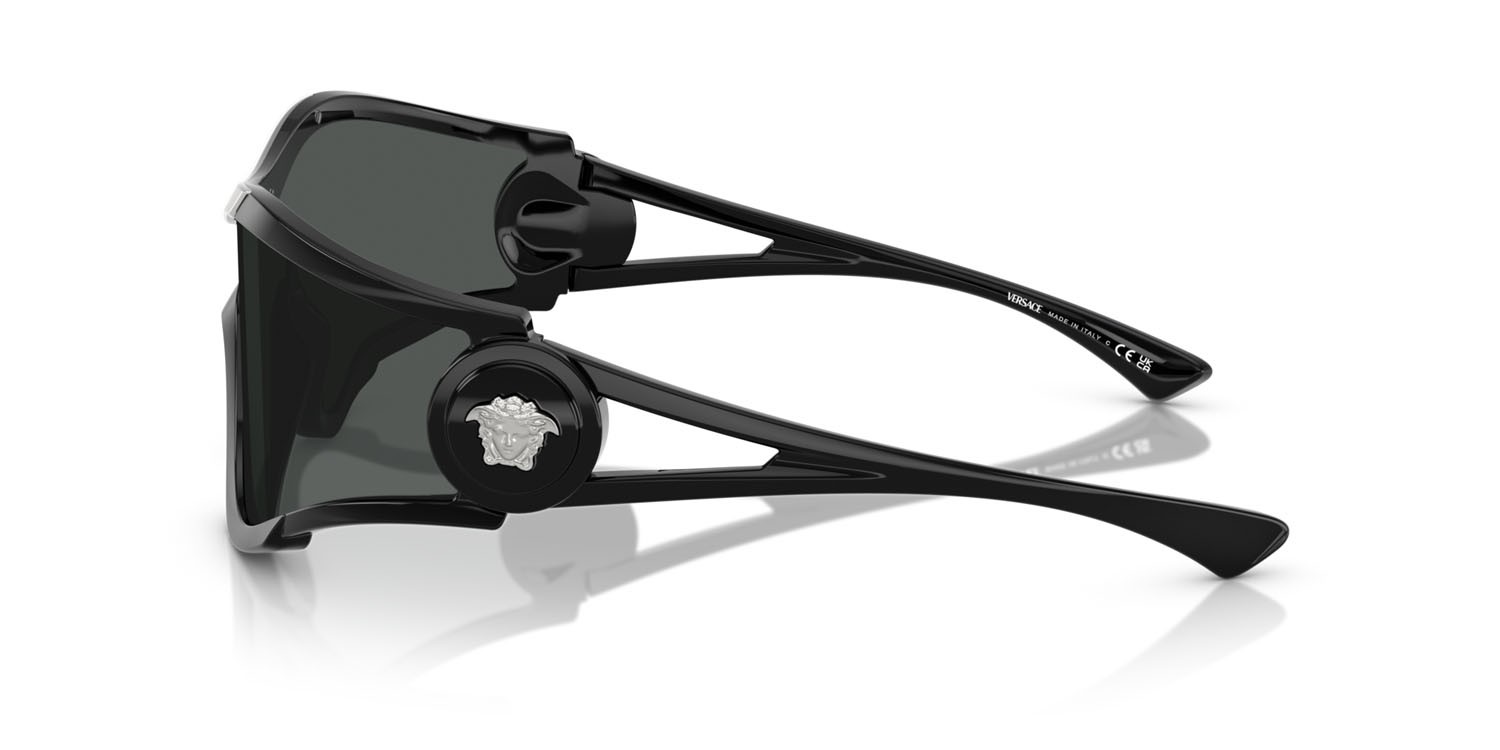 Sunglasses Versace VE 4475 (GB1/87) color nero shape irregular lenses grigio scuro