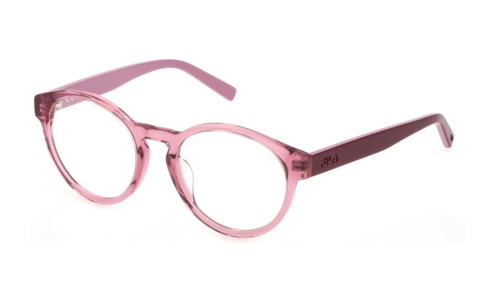 Occhiali da vista Fila VFI218 (09AH) colore rosa trasparente lucido 
