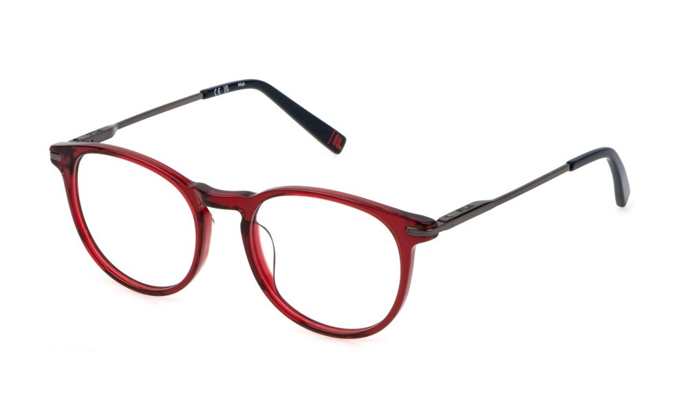 Occhiali da vista Fila VFI719 (0V64) colore rosso bordeaux trasparente lucido 