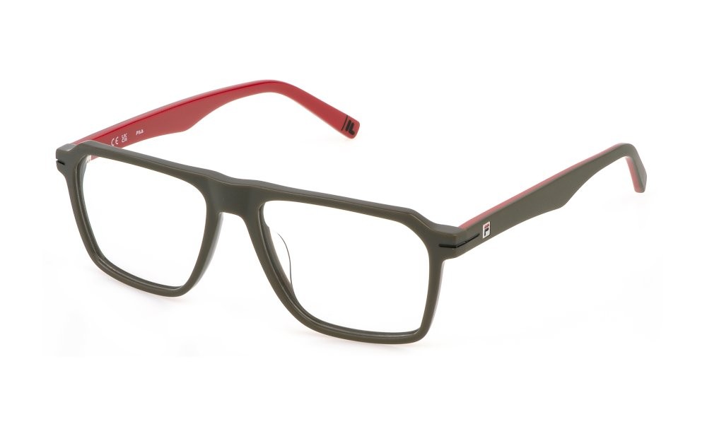 Occhiali da vista Fila VFI873 (0G74) colore kaki pieno opaco 