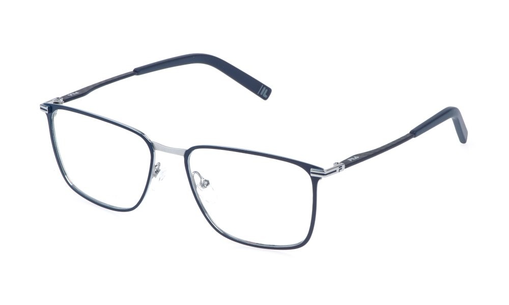Occhiali da vista Fila VFI994 (K98M) colore palladio lucido c/parti blu opache 