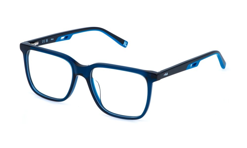 Occhiali da vista Fila VFIA92 (0AGQ) colore blu trasparente lucido 