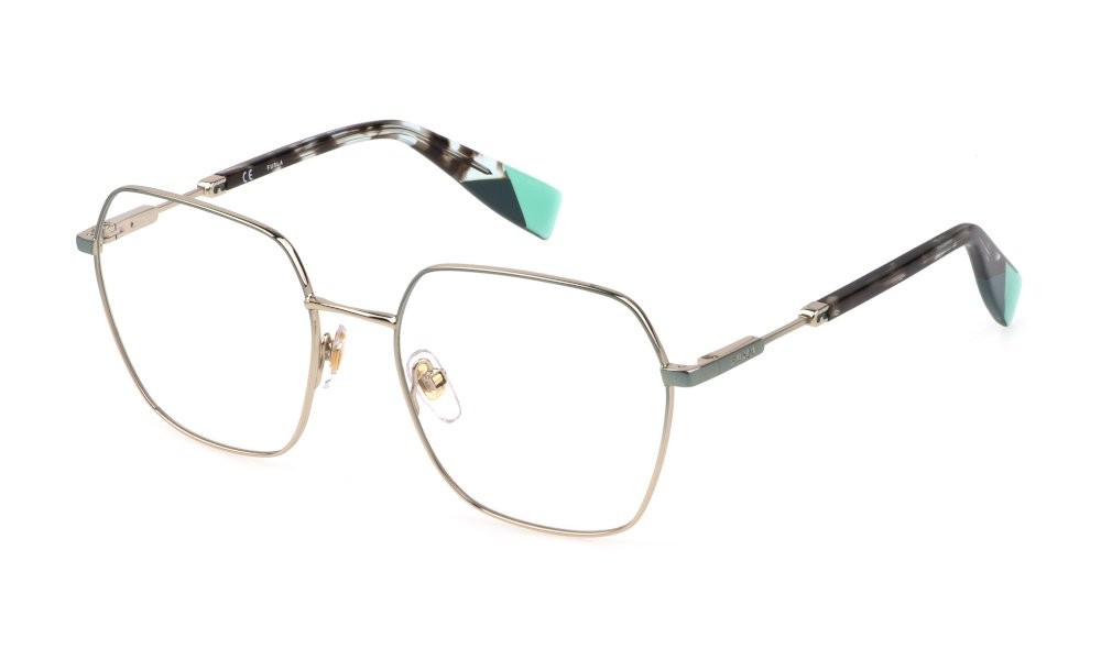 Brillen Furla VFU640 (0SN9) farbe oro chiaro c/parti colorate lucido 