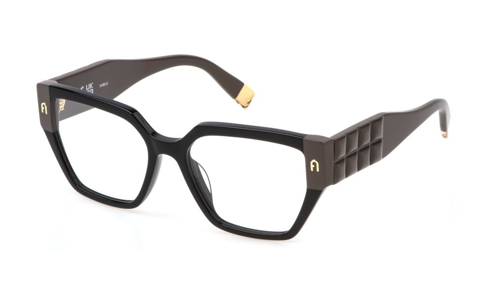 Eyeglasses Furla VFU775 (0700) color nero lucido 