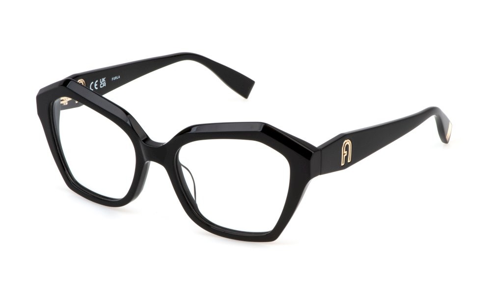 Occhiali da vista Furla VFU822 (0700) colore nero lucido 