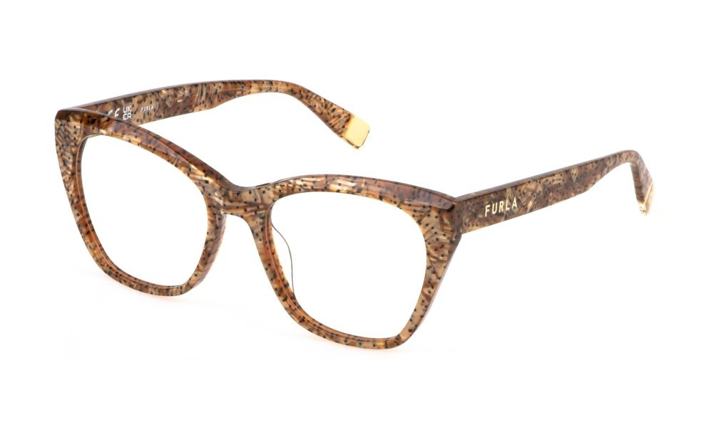 Eyeglasses Furla VFU825 (0V83) color avana/madreperla lucida 
