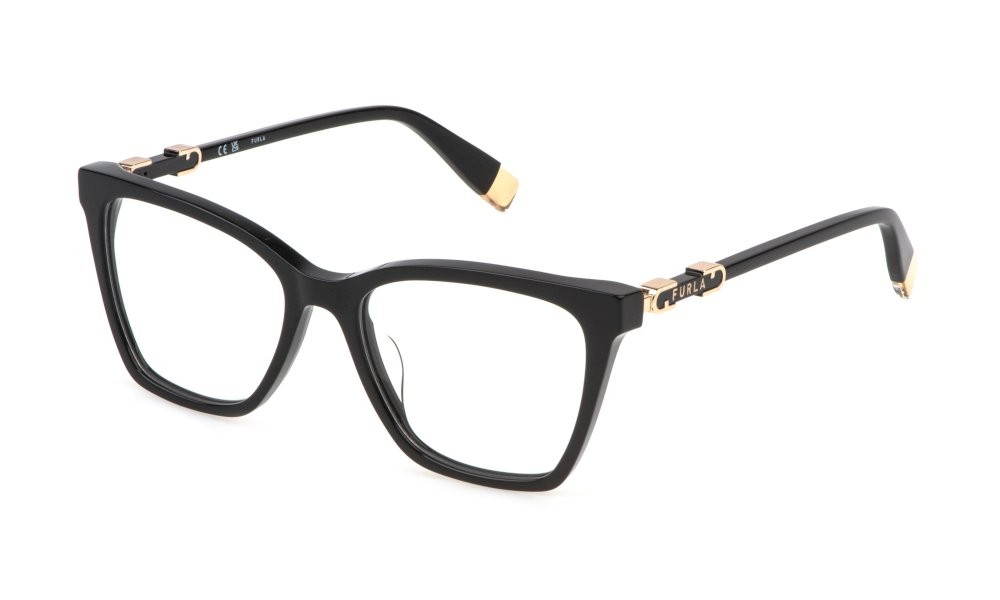 Occhiali da vista Furla VFU833 (0700) colore nero lucido 