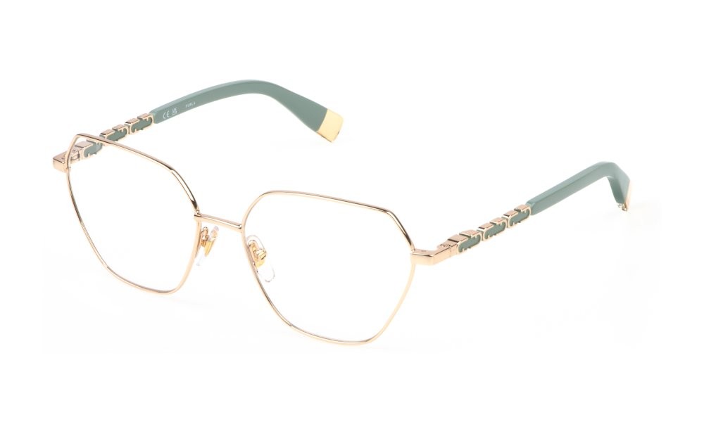Occhiali da vista Furla VFU834 (300Y) colore oro rose' lucido 