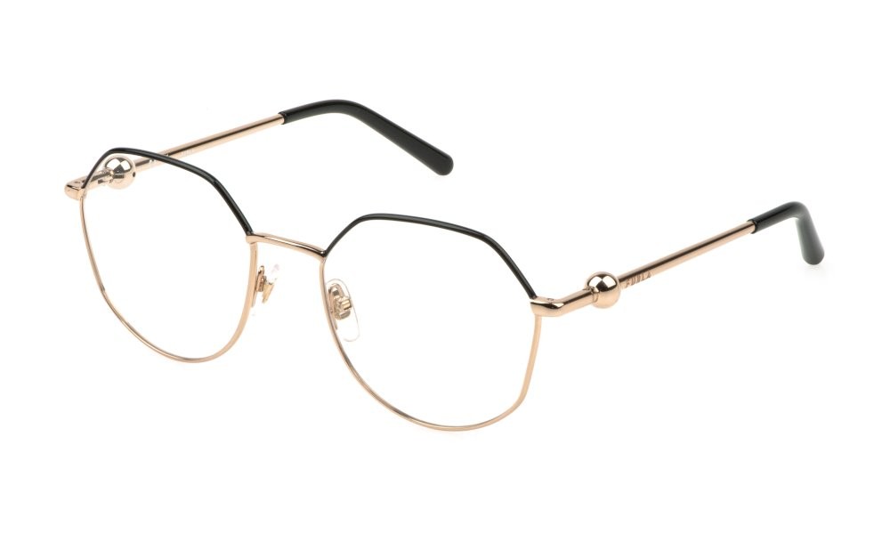 Eyeglasses Furla VFU870 (02AM) color oro ramato lucido c/parti colorate 