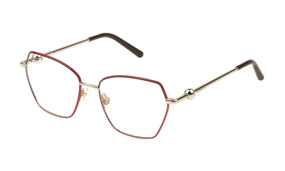 Eyeglasses Furla VFU871 (0E59) color oro rosso lucido c/parti colorate 