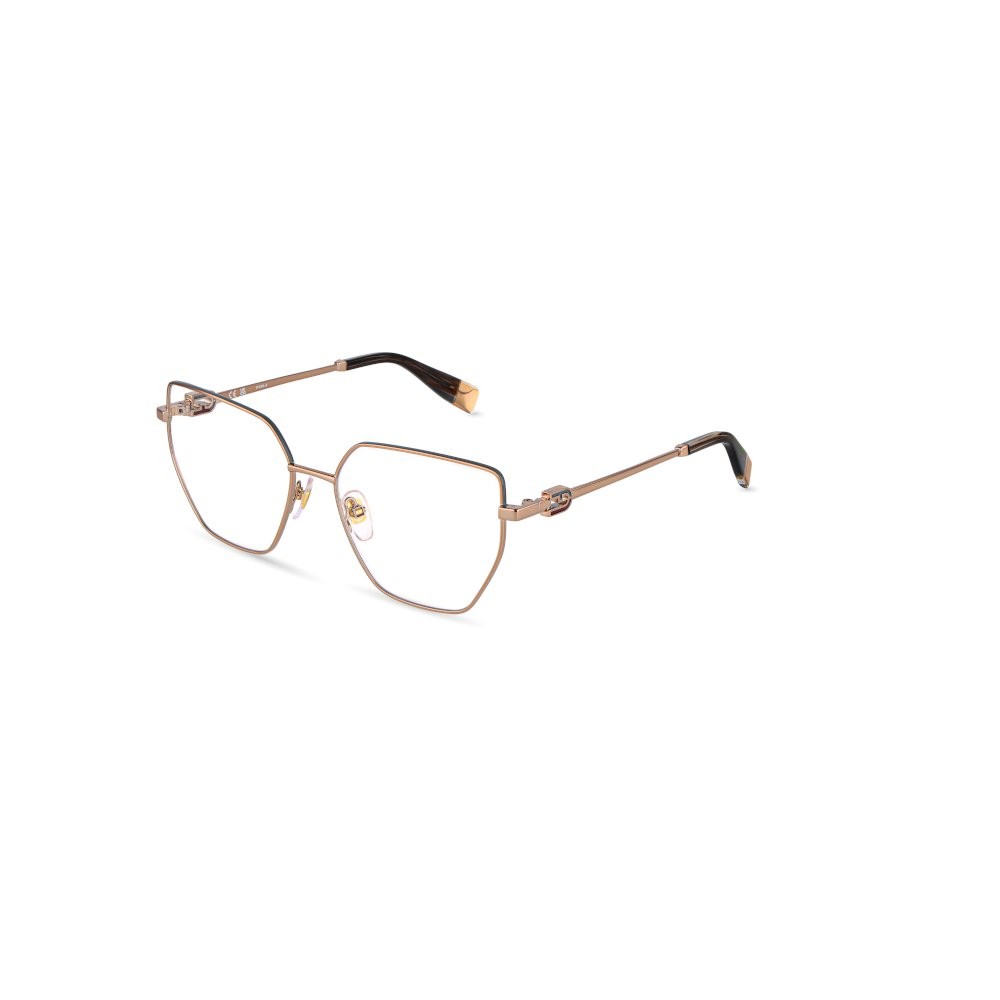 Eyeglasses Furla VFU873 (0E59) color oro rosso lucido c/parti colorate 