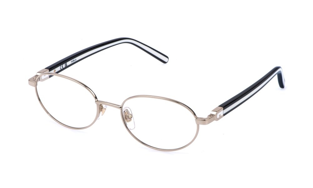 Eyeglasses Furla VFU998 (0300) color oro rose' lucido 
