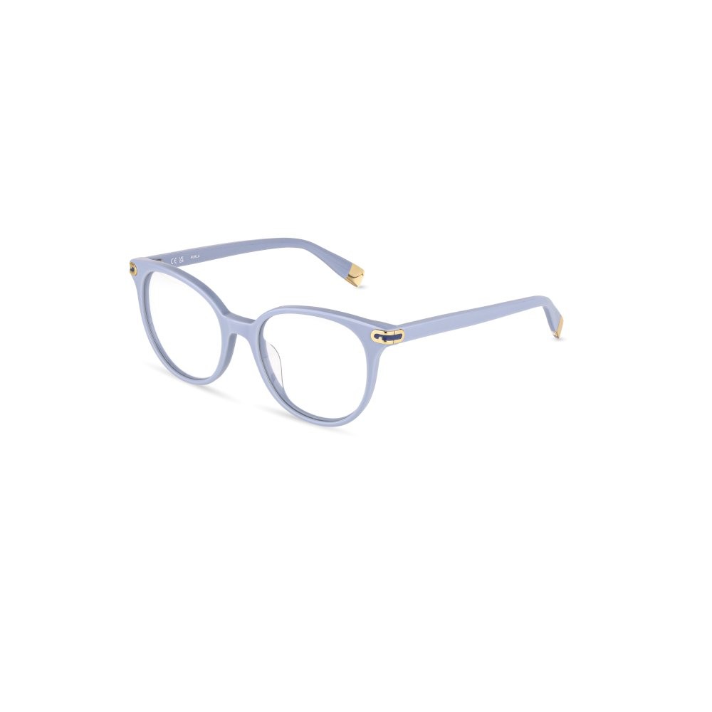 Eyeglasses Furla VFUA97 (09NQ) color blu pieno 