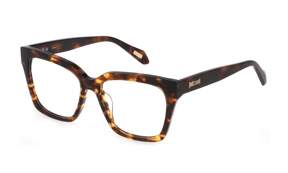 Brillen Just Cavalli VJC002 (0743) farbe avana marrone - giallo lucida 