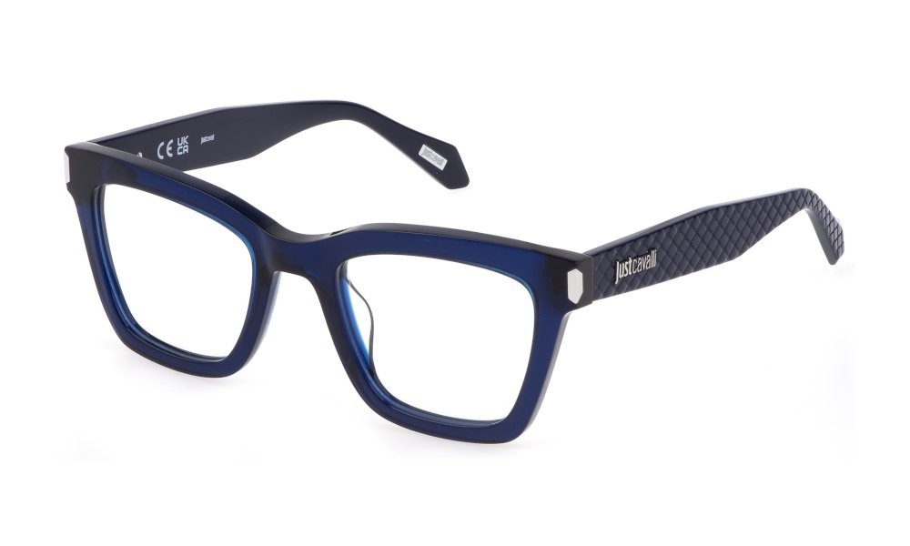 Brillen Just Cavalli VJC003V (0AGQ) farbe blu trasparente lucido 