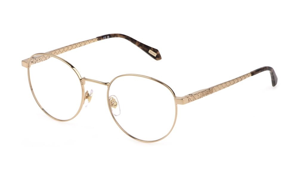 Eyeglasses Just Cavalli VJC017 (08FC) color oro ramato lucido 
