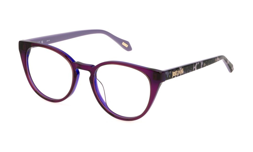 Eyeglasses Just Cavalli VJC046 (09FE) color marrone - viola 