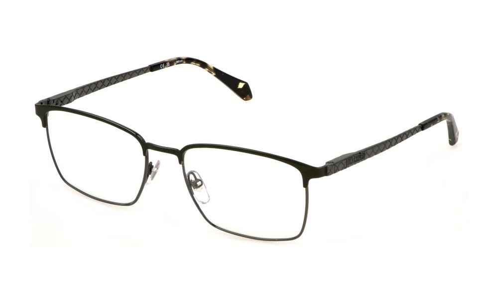 Eyeglasses Just Cavalli VJC058 (0E80) color bachelite lucida c/parti verde 