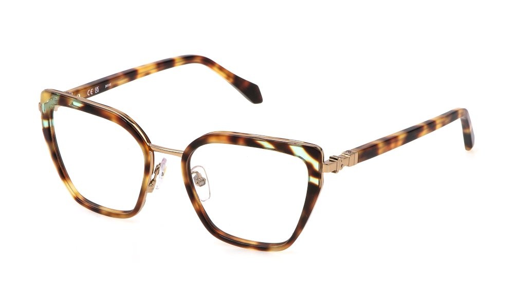 Eyeglasses Just Cavalli VJC071 (0V34) color avana marrone/verde 