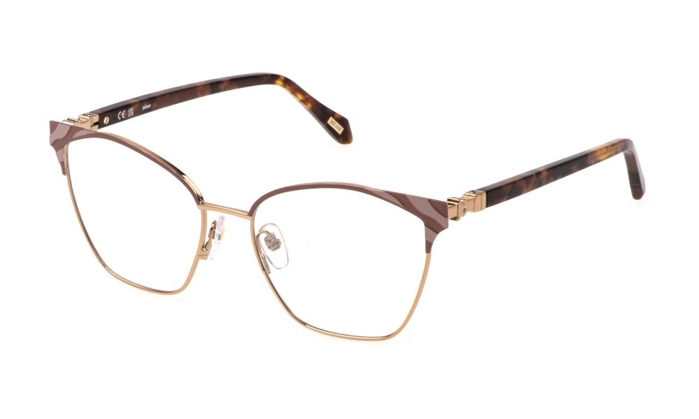 Eyeglasses Just Cavalli VJC072 (02AM) color oro ramato lucido c/parti colorate 