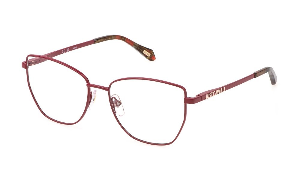 Eyeglasses Just Cavalli VJC074 (0480) color rosso pieno lucido 
