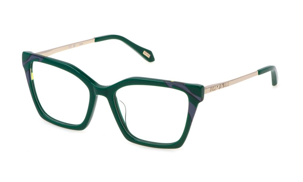 Eyeglasses Just Cavalli VJC075 (09LS) color verde lucido 