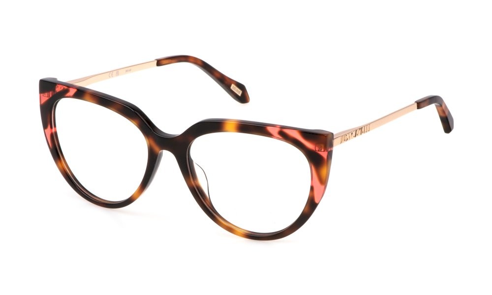 Eyeglasses Just Cavalli VJC076 (9AJY) color avana marrone 