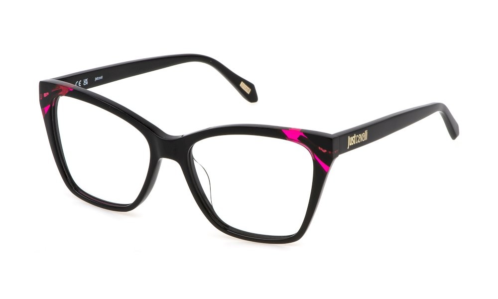 Eyeglasses Just Cavalli VJC077 (09P2) color nero+rosa lucido 